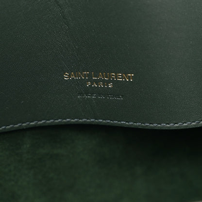 Saint Laurent Shiny Calfskin Le 37 Bucket Bag Vert Fonce 7 of 12