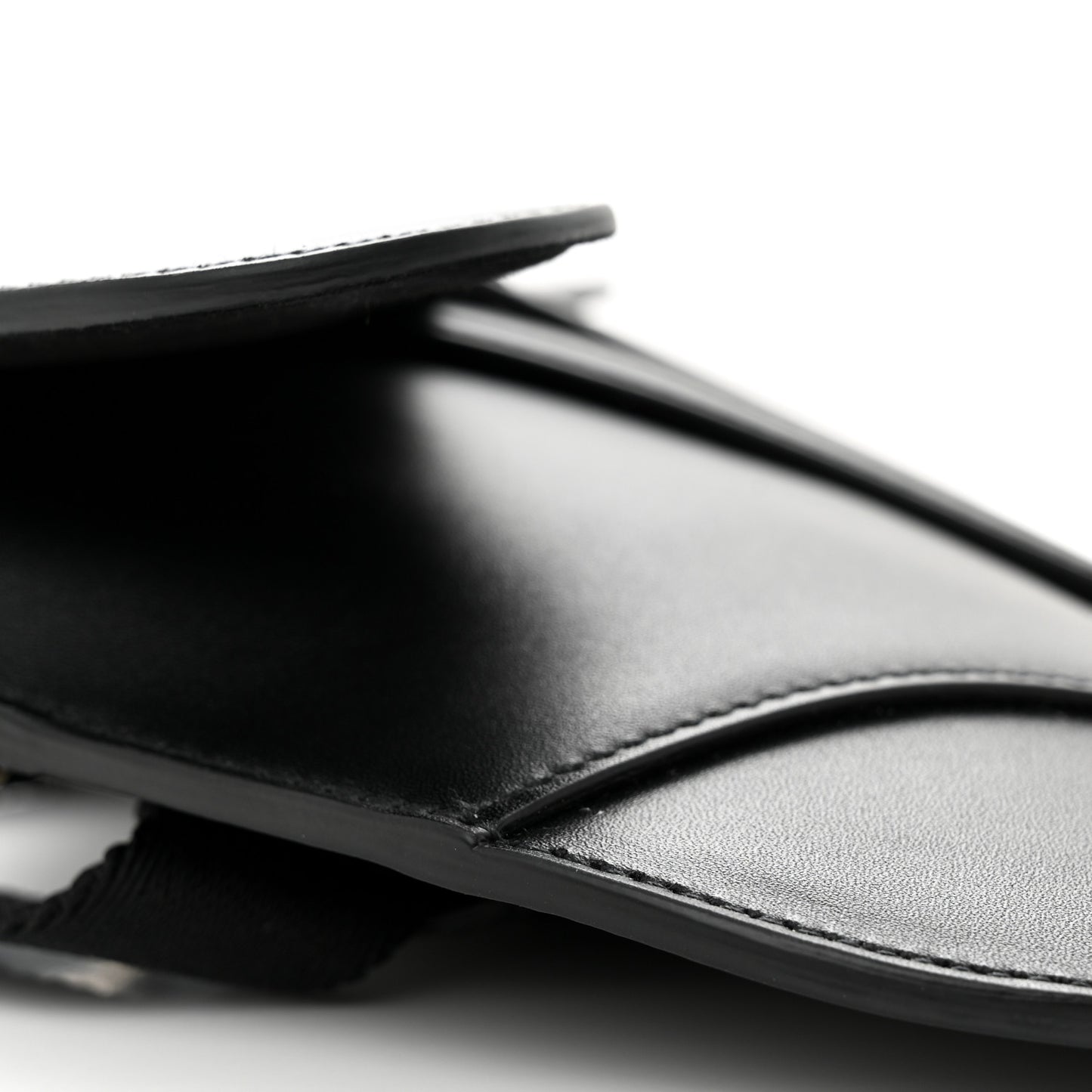 Calfskin Saddle Belt Bag Black