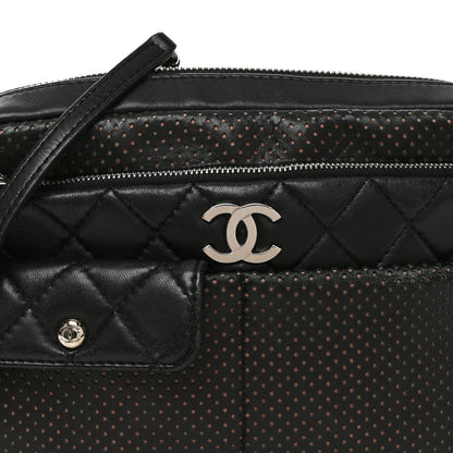 Chanel Perforated Calfskin Quilted Ultra Pocket Camera Case Black 8 of 10