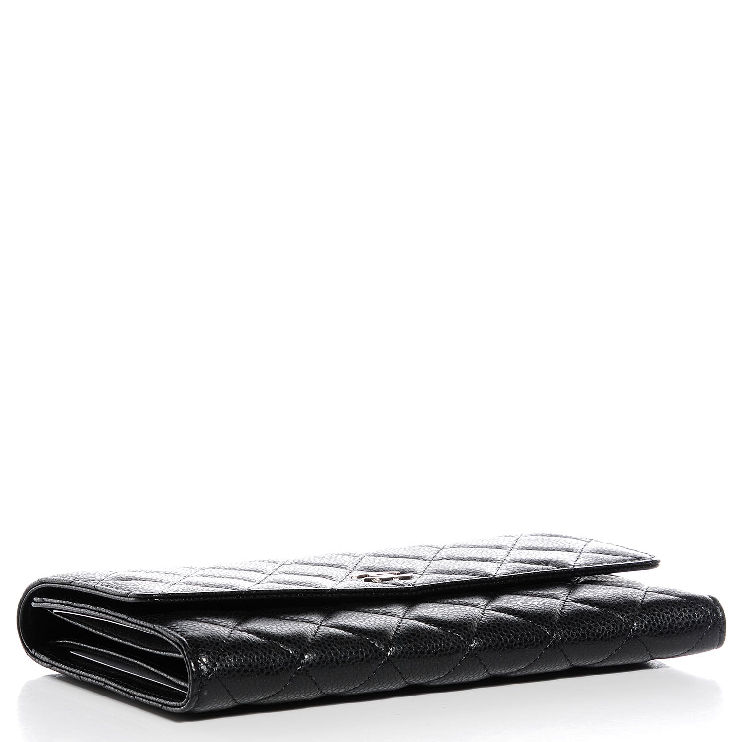 Chanel Caviar Quilted Long Flap Wallet Black 4 of 8