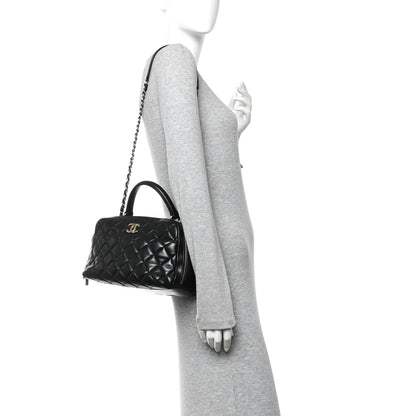 Chanel Lambskin Quilted Medium Trendy CC Bowling Bag Black 2 of 10