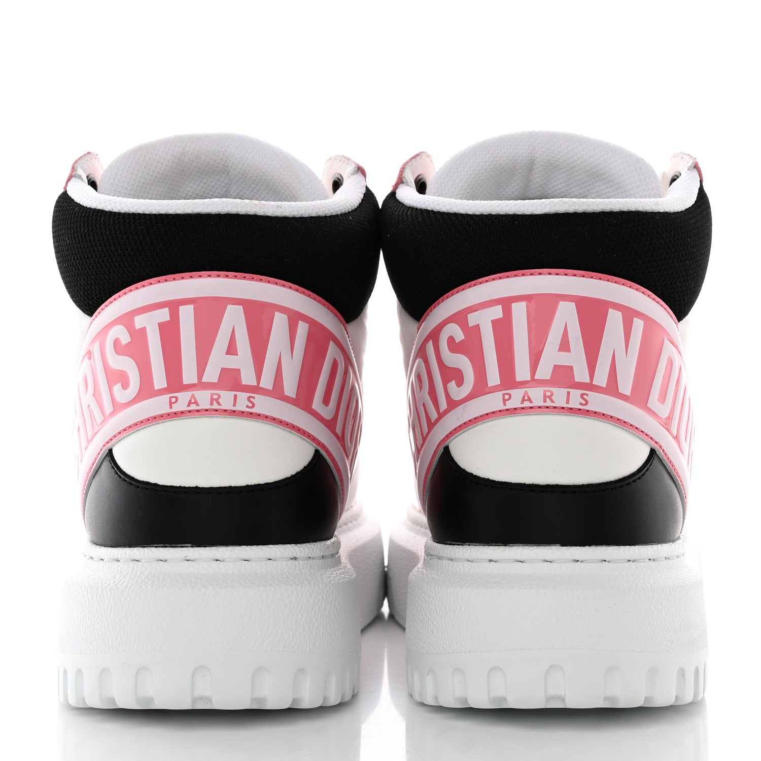 Christian Dior Nylon Calfskin Womens D-Player High Top Sneakers 38 Pink 5 of 13
