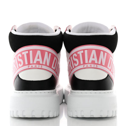 Christian Dior Nylon Calfskin Womens D-Player High Top Sneakers 38 Pink 5 of 13
