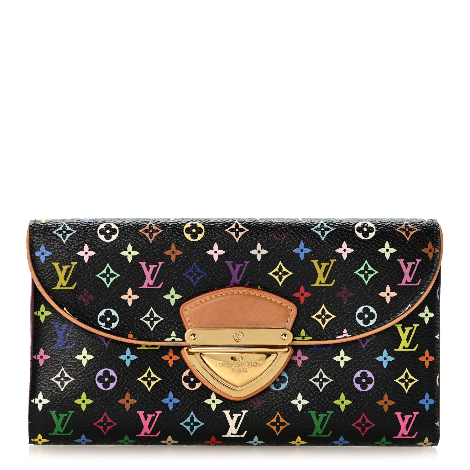 Louis Vuitton Monogram Multicolor Eugenie Wallet Black Grenade 1 of 11