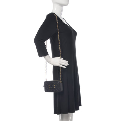 Chanel Caviar Quilted CC Filigree Clutch With Chain Black 2 of 13