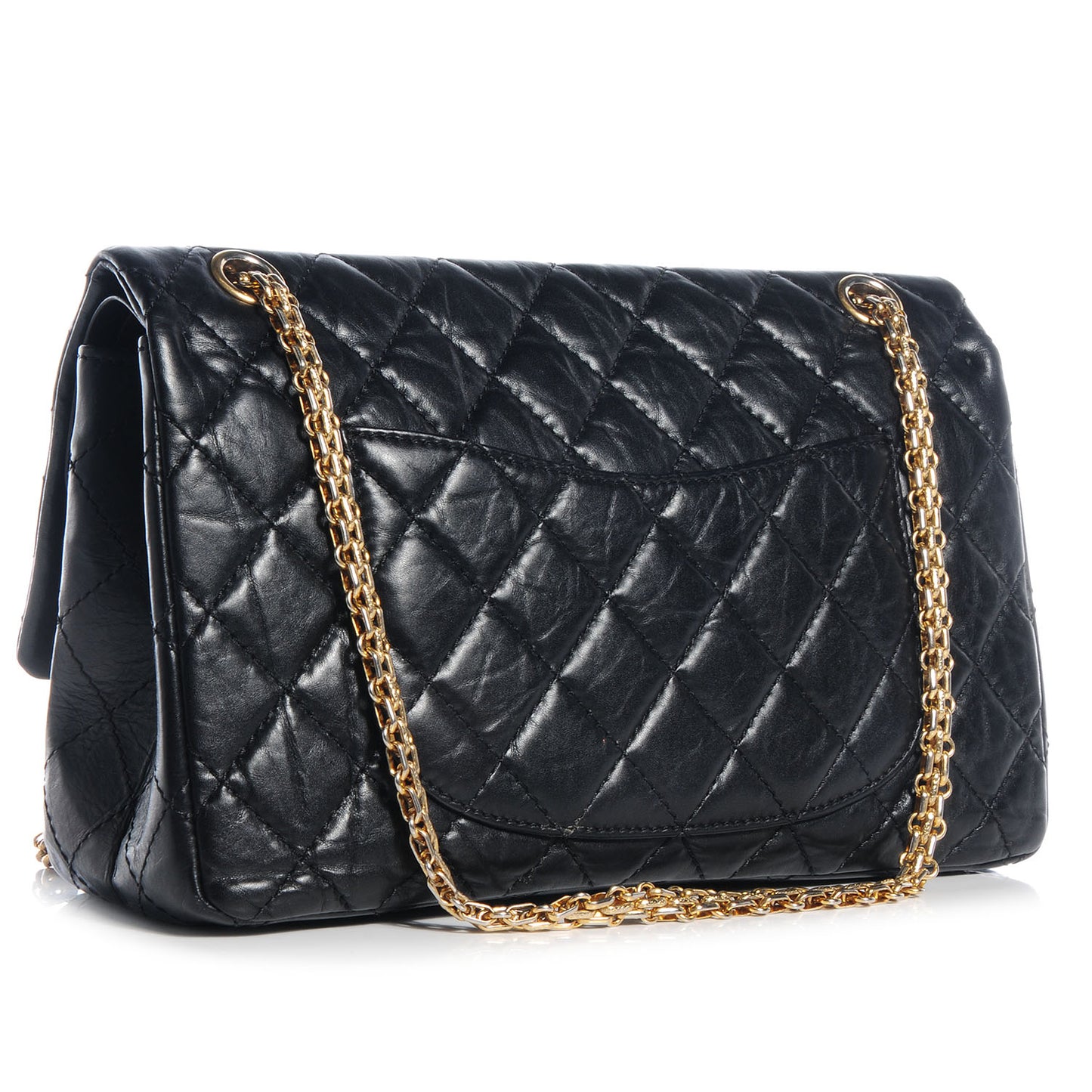Aged Calfskin Quilted 2.55 Reissue 226 Flap Black
