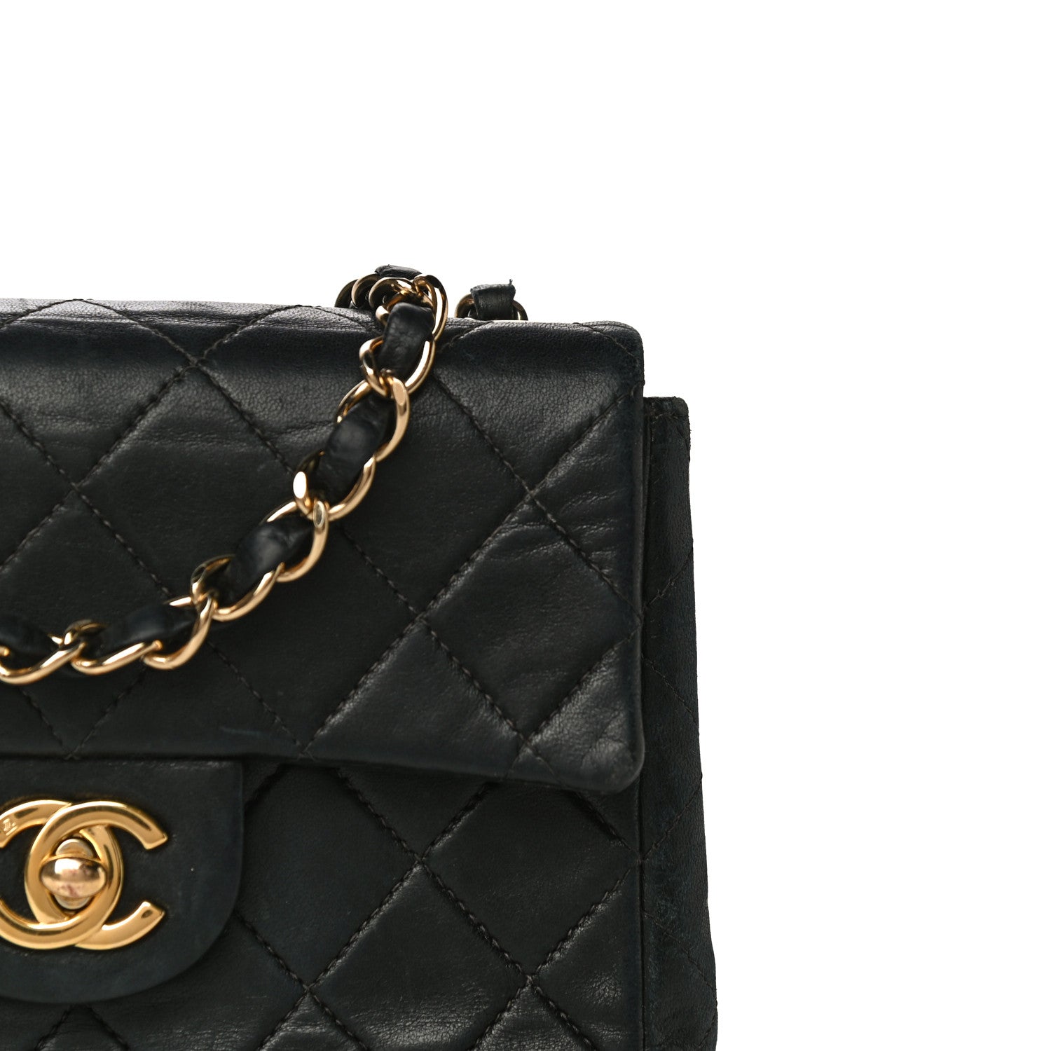 Chanel Lambskin Quilted Mini Square Flap Bag Black 22 of 35