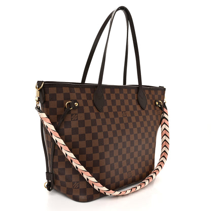 Louis Vuitton Damier Ebene Braided Neverfull MM Pink 8 of 11