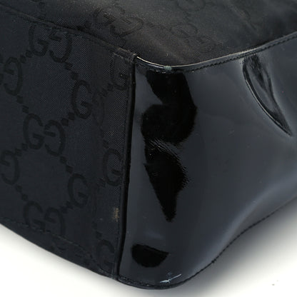 Gucci Canvas Patent Monogram Shoulder Bag Black 11 of 11
