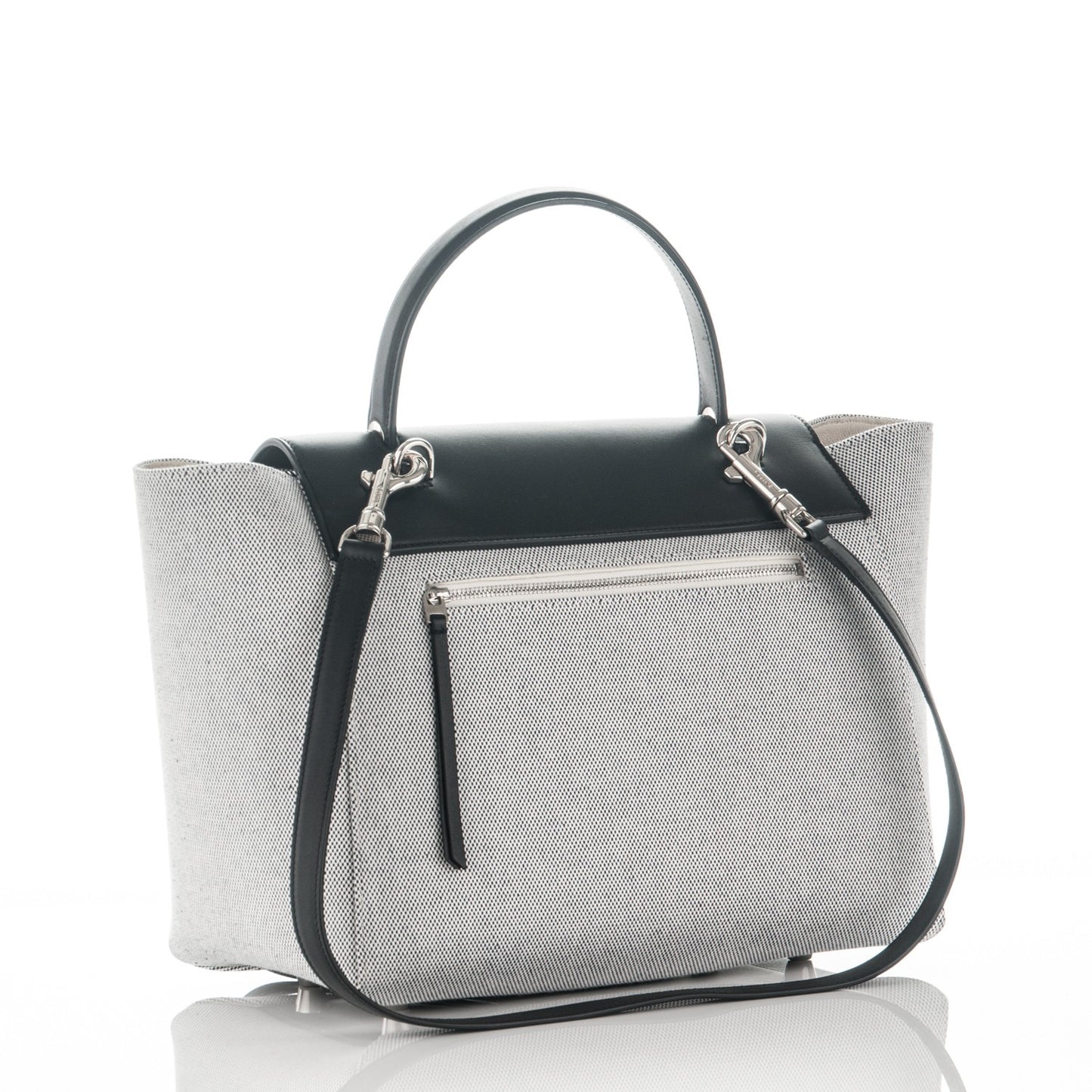 Cotton Canvas Calfskin Mini Belt Bag Navy Blue