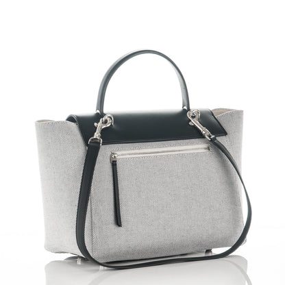 Celine Cotton Canvas Calfskin Mini Belt Bag Navy Blue 3 of 10