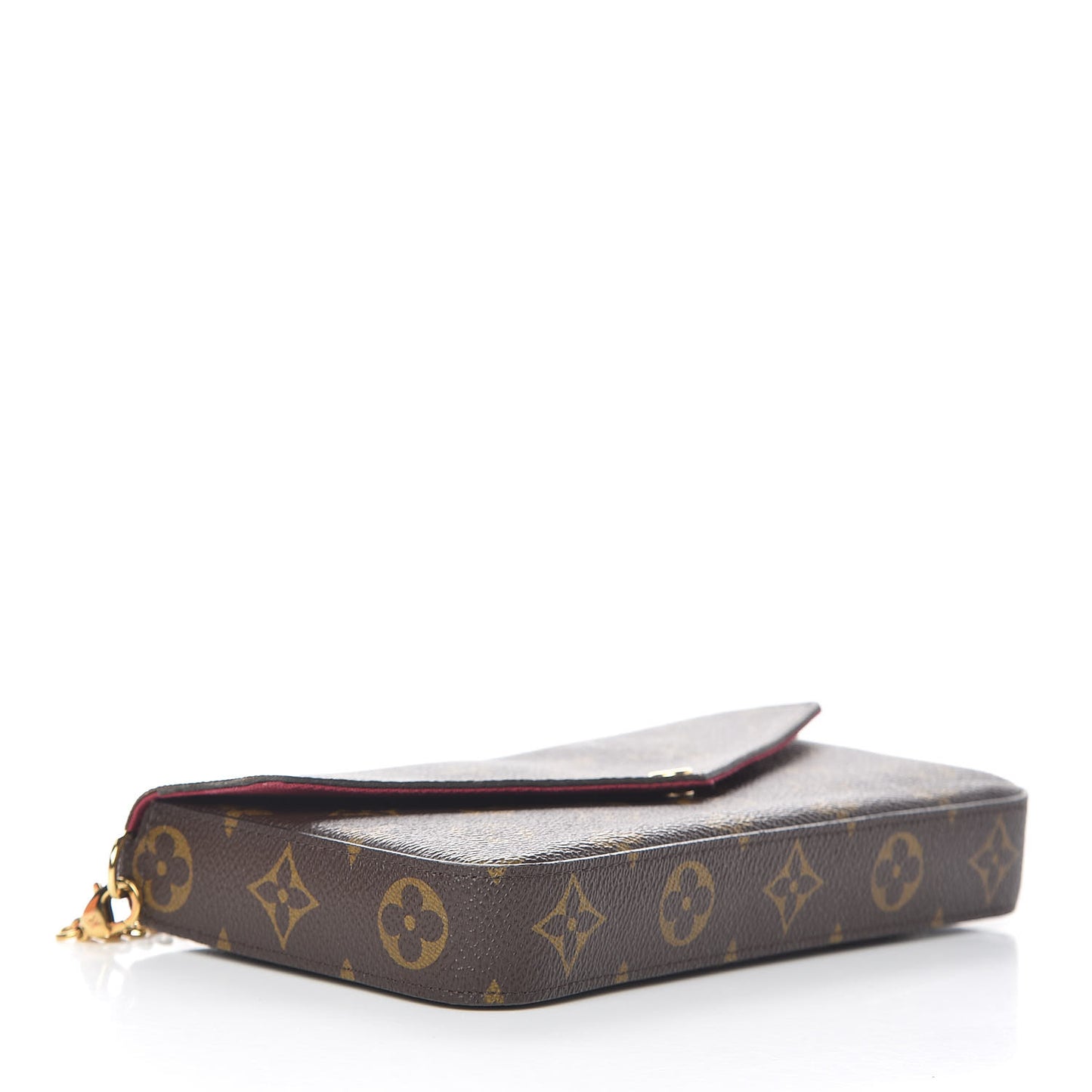 Monogram Pochette Felicie Chain Wallet Fuchsia