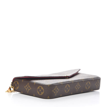 Louis Vuitton Monogram Pochette Felicie Chain Wallet Fuchsia 4 of 12