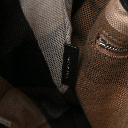 Burberry Grainy Calfskin House Check Small Maidstone Black 7 of 17