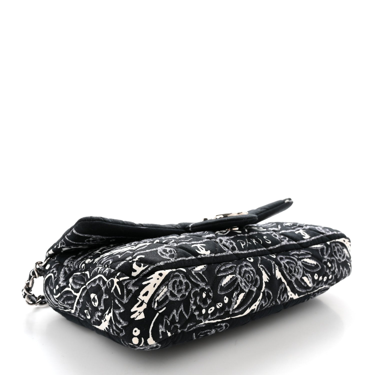 Chanel Cotton Quilted Small Bandana Single Flap Black 4 of 11