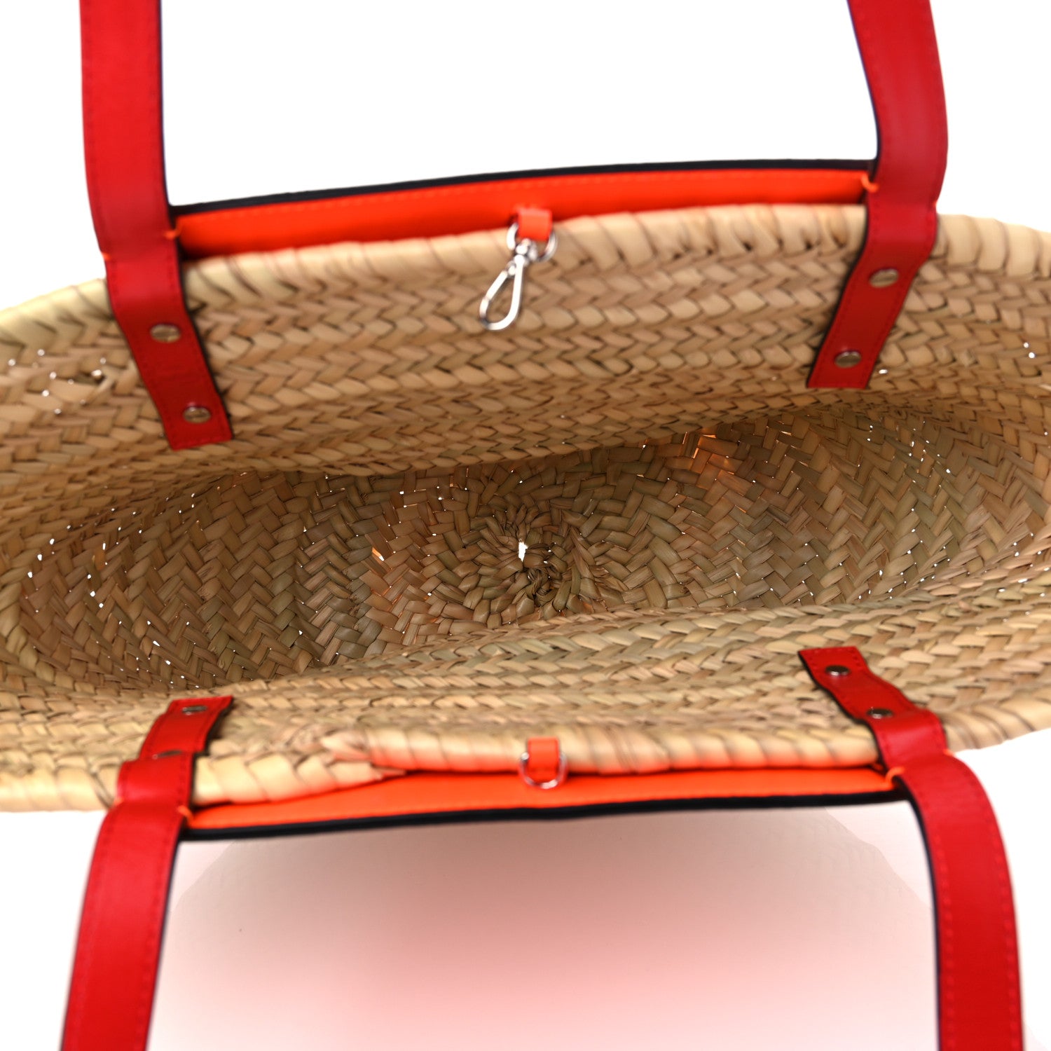 Christian Louboutin Woven Straw Loubishore Tote Sunrise 5 of 10