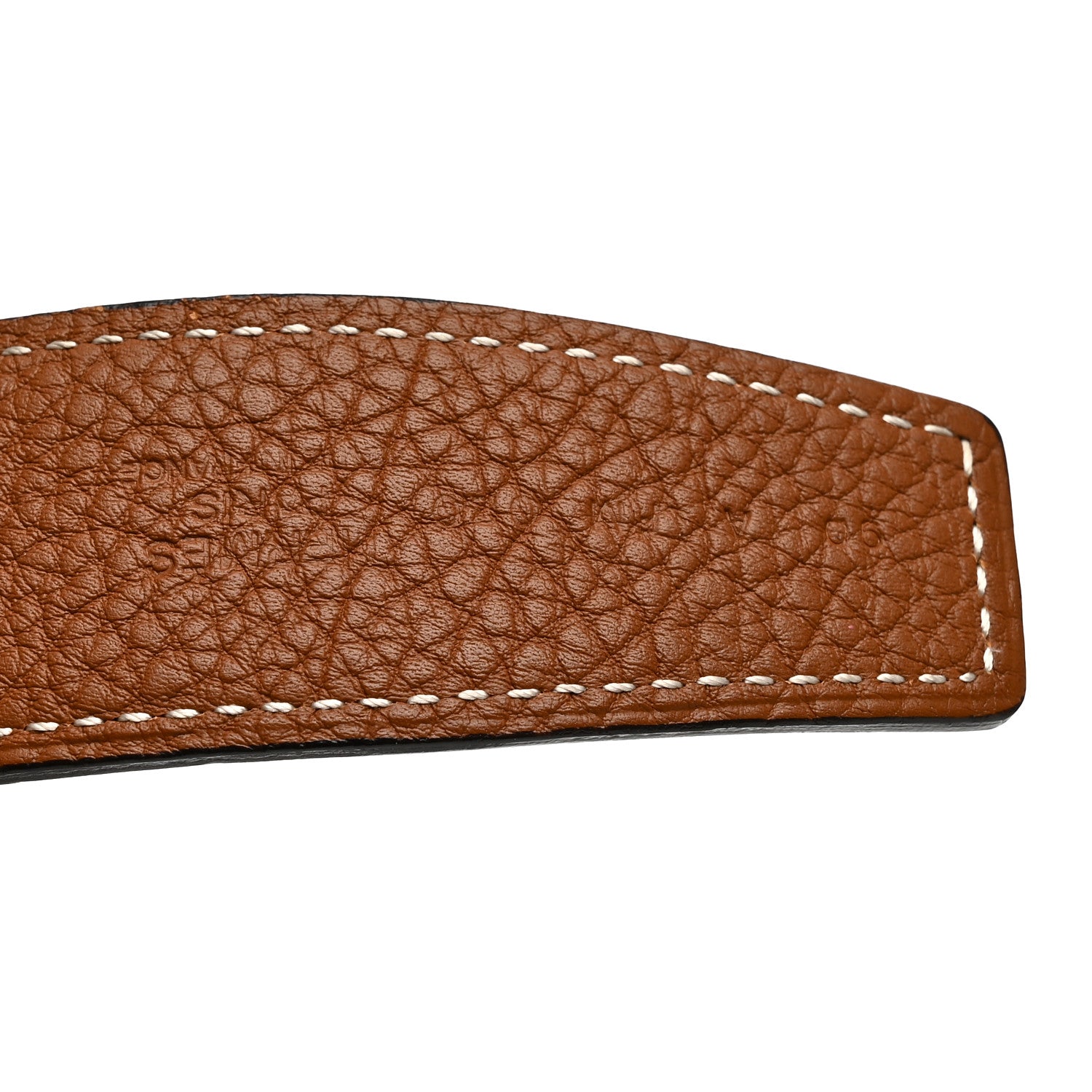 Hermes Box Togo 32mm Au Carre H Belt 90 36 Black Gold 7 of 8