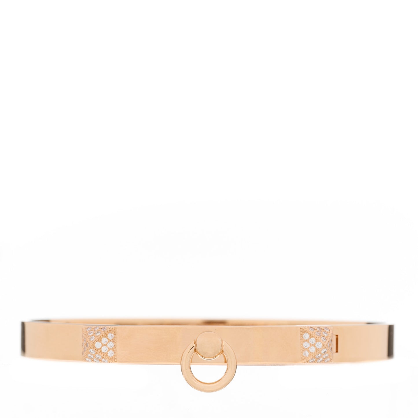 18K Rose Gold Diamond PM Collier De Chien Bracelet ST