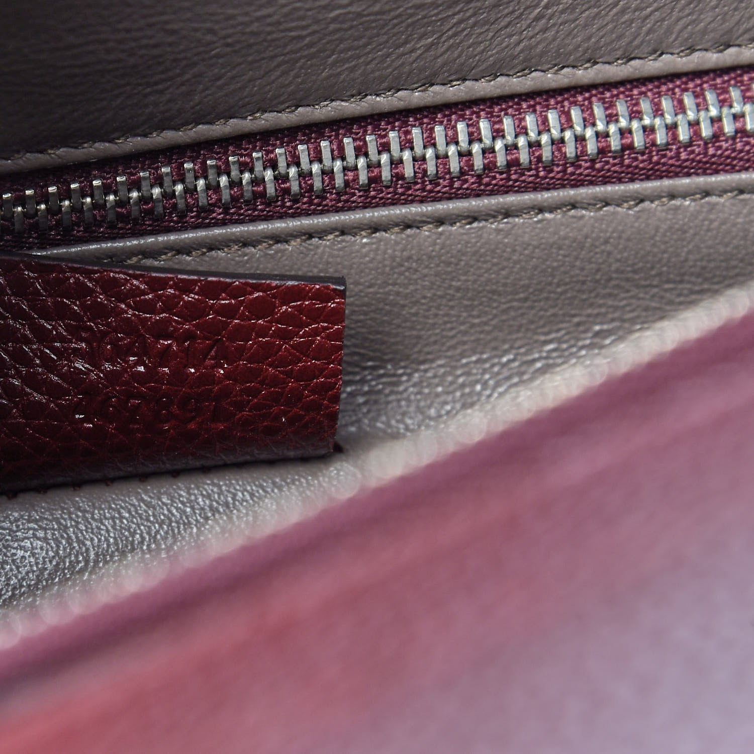 Gucci Grainy Calfskin Medium Zumi Top Handle Bag Vintage Bordeaux 9 of 9