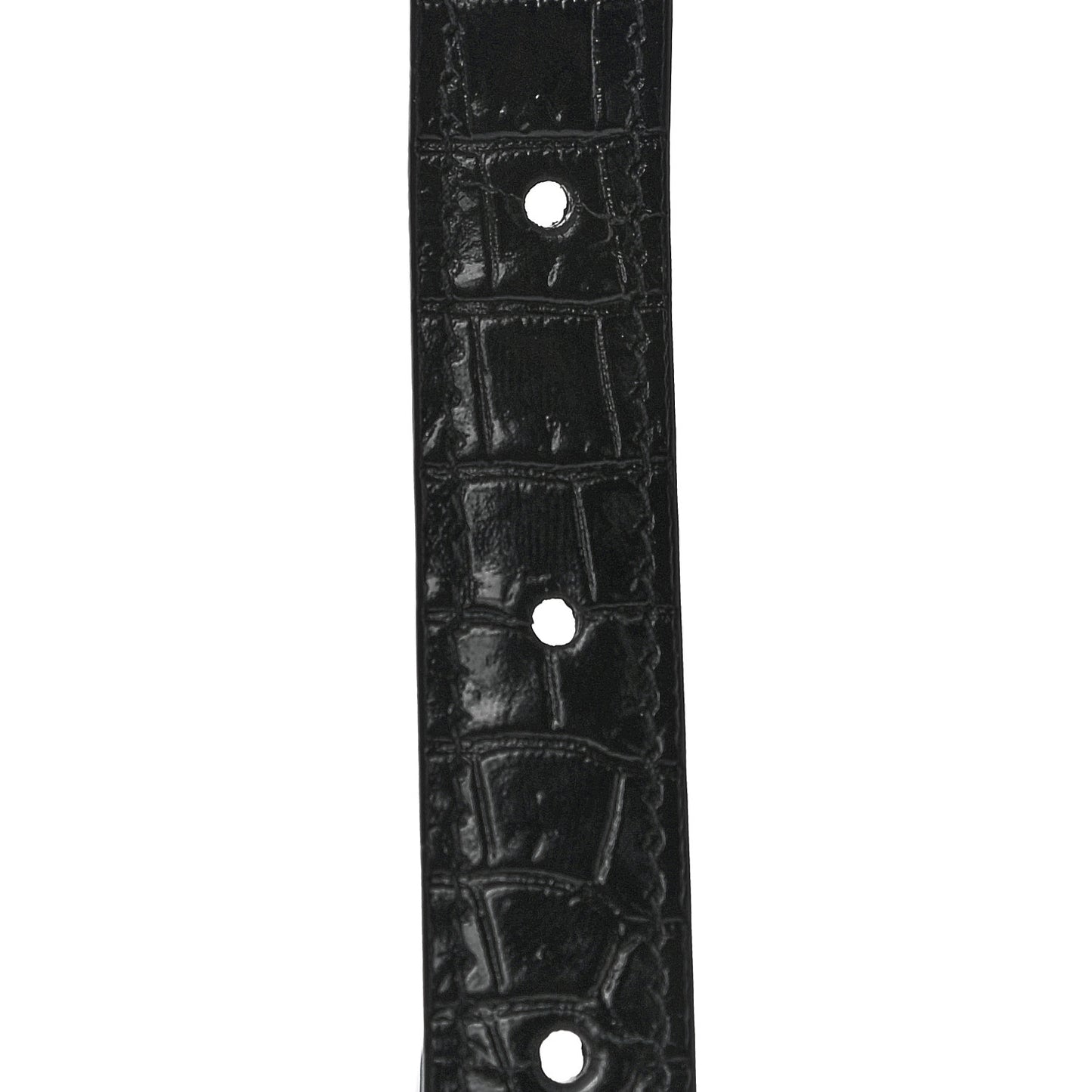 Calfskin Crocodile Embossed Monogram Kate Belt Bag Black