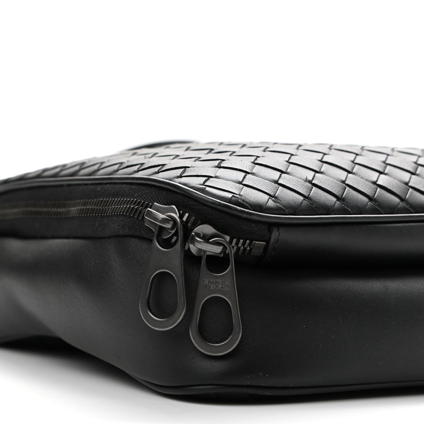 Nappa Intrecciato Messenger Bag Black