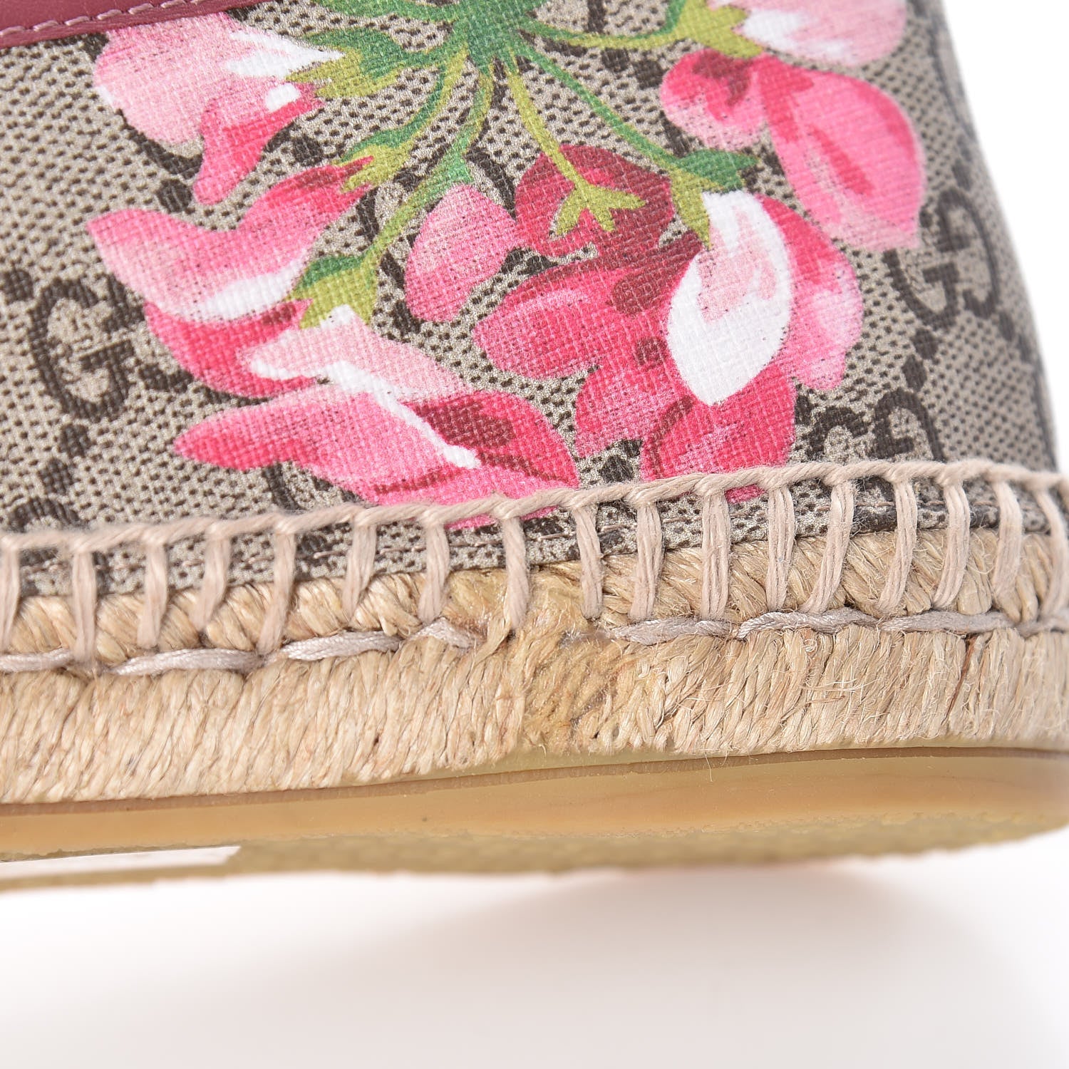 Gucci GG Supreme Monogram Blooms Espadrilles 41 Beige Multicolor Dry Rose 9 of 10
