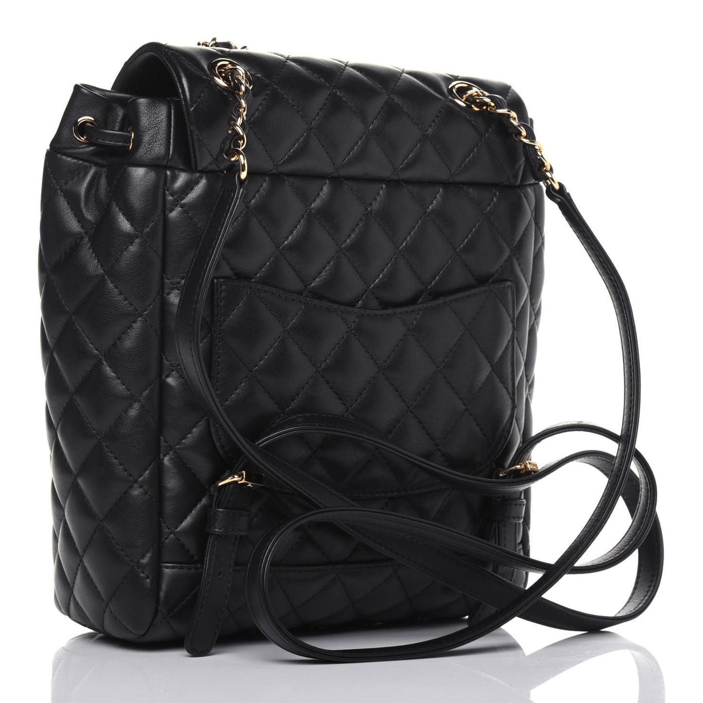 Lambskin Quilted Small Urban Spirit Backpack Black