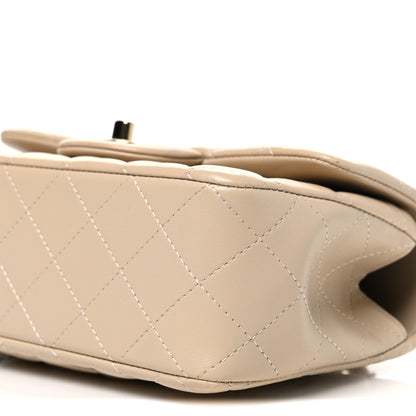 Chanel Lambskin Quilted Mini Top Handle Rectangular Flap Beige 9 of 10