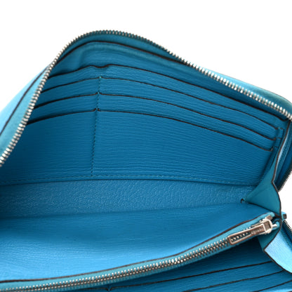 Hermes Chevre Mysore Azap Wallet Turquoise 5 of 11