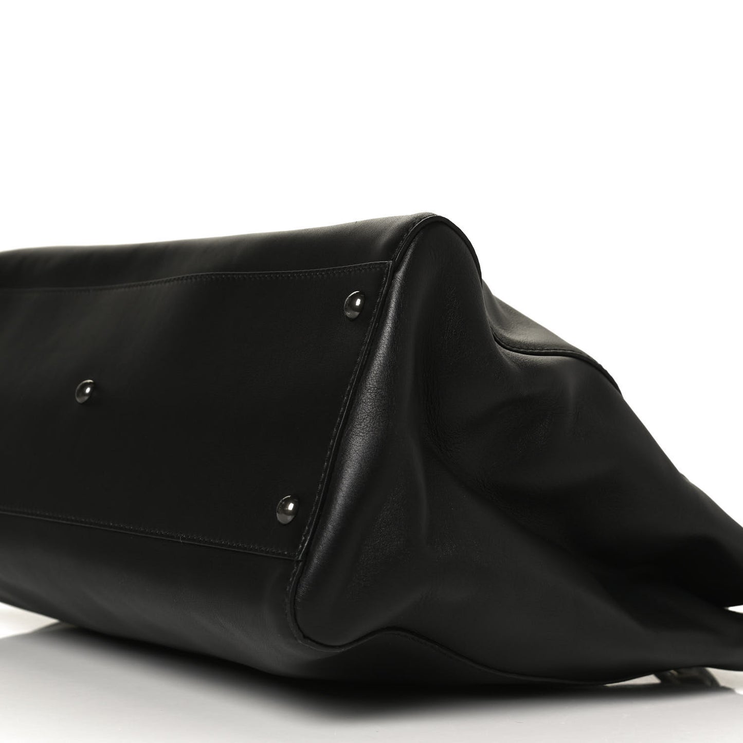 Calfskin Calf Hair Leopard Print Large Peekaboo Iconic Satchel Black