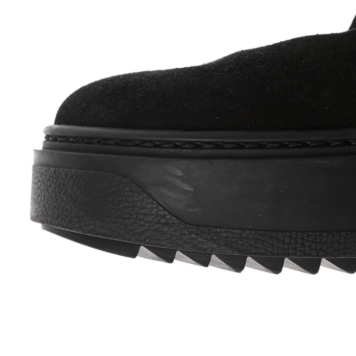 Suede Calfskin Shearling Snowdrop Flat Ankle Boot 37.5 Black