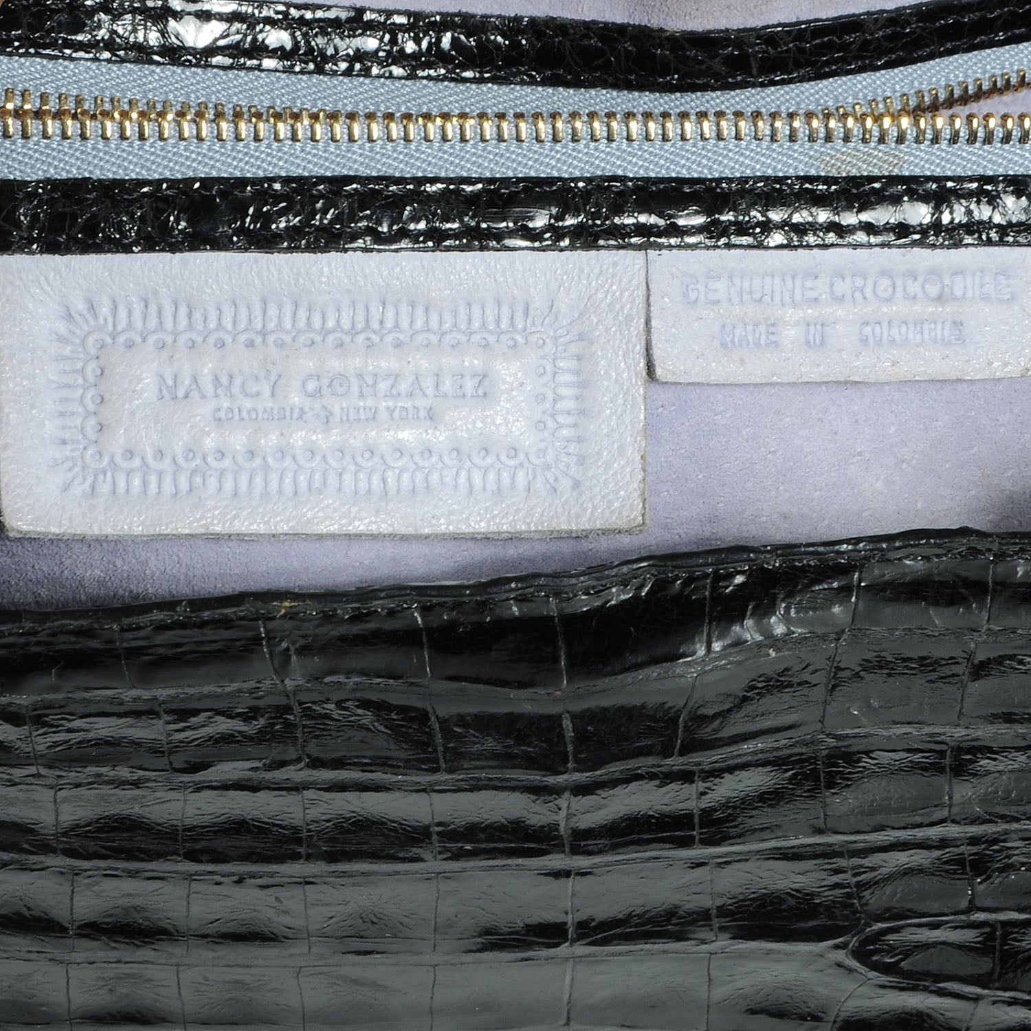 Nancy Gonzalez Crocodile Tote Black 6 of 7