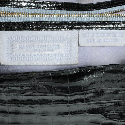 Nancy Gonzalez Crocodile Tote Black 6 of 7