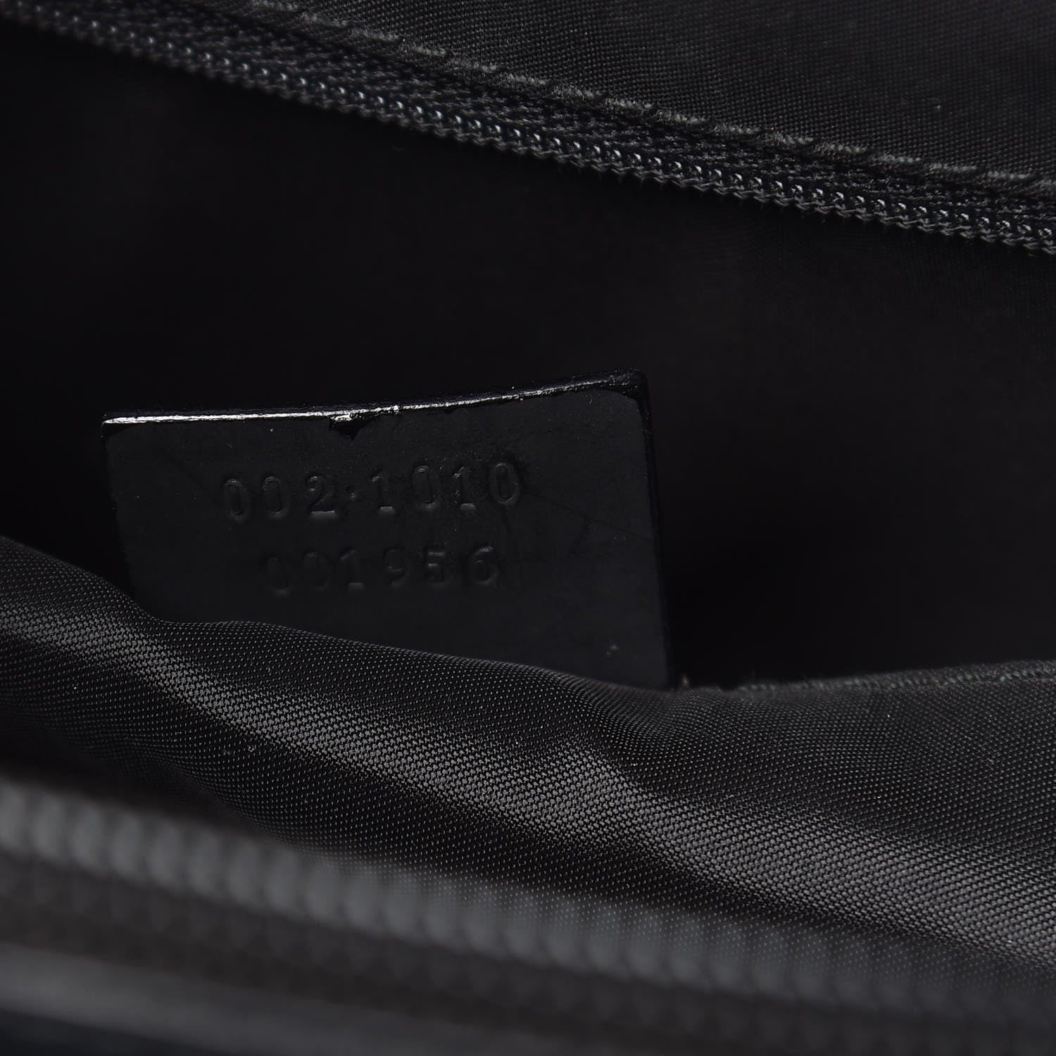 Gucci Calfskin Monogram Bamboo Handle Bag Black 7 of 11