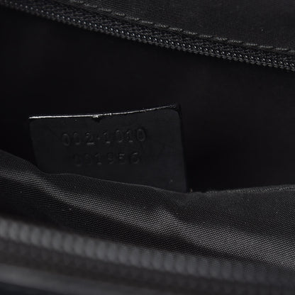 Gucci Calfskin Monogram Bamboo Handle Bag Black 7 of 11