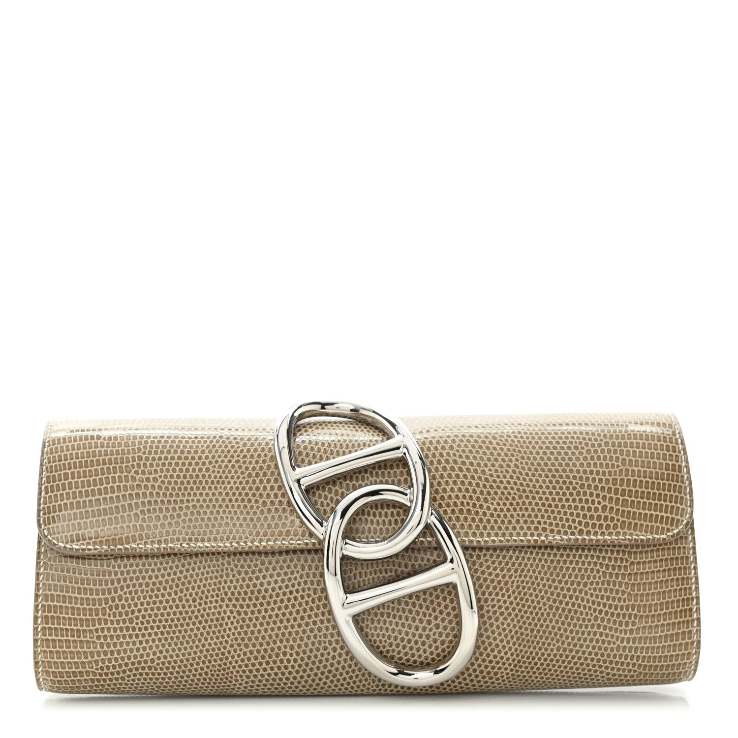 Hermes Lizard Egee Clutch Ficelle 1 of 10