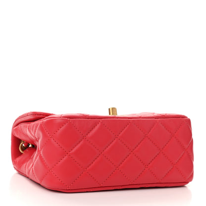 Chanel Lambskin Quilted Mini Pearl Crush Flap Red 4 of 13