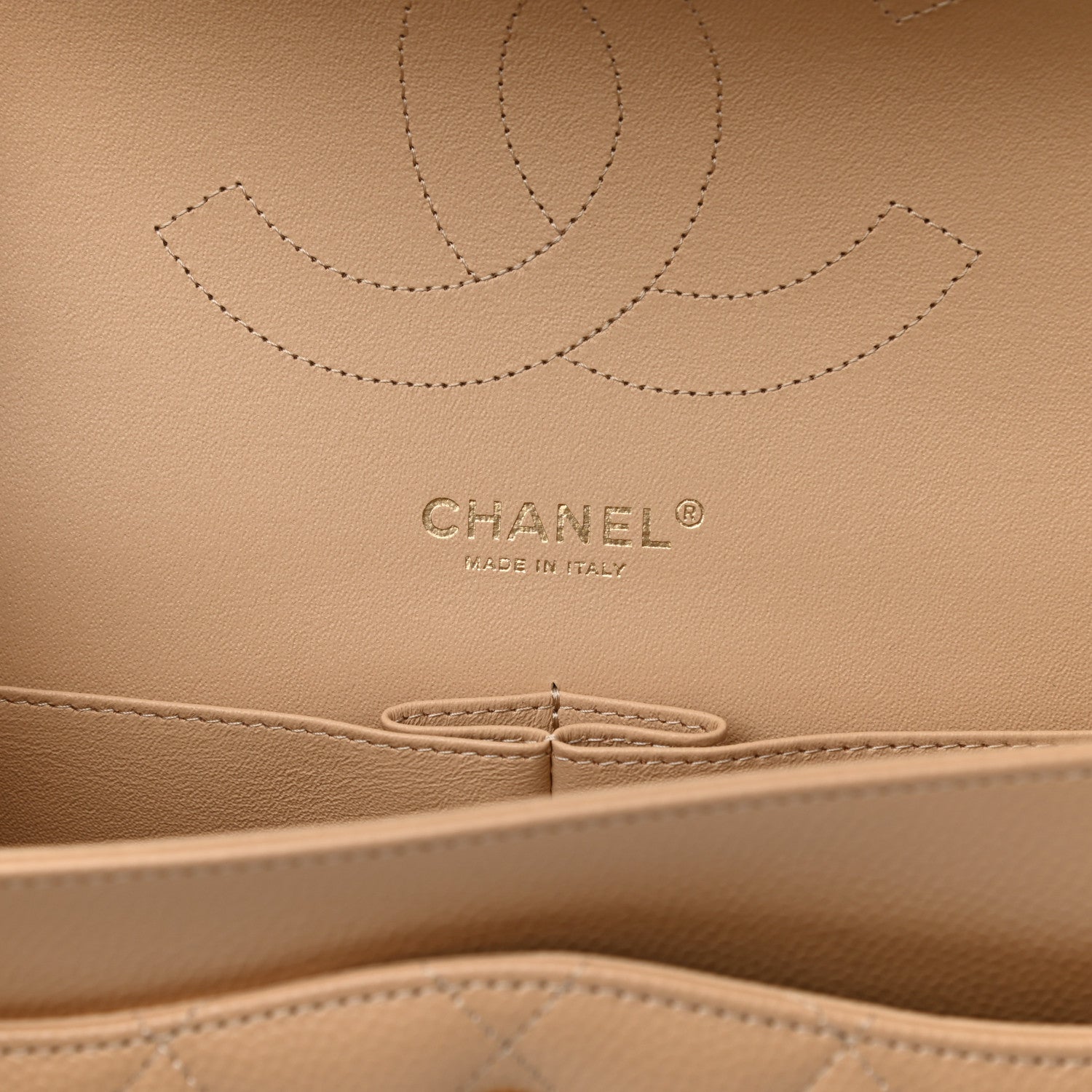 Chanel Caviar Quilted Jumbo Double Flap Beige Clair 6 of 10