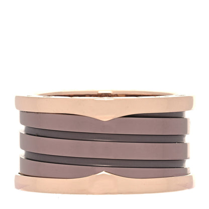 Bulgari 18K Rose Gold Bronze Cermet Roma B.Zero1 Four-Band Ring 56 7.5 3 of 5