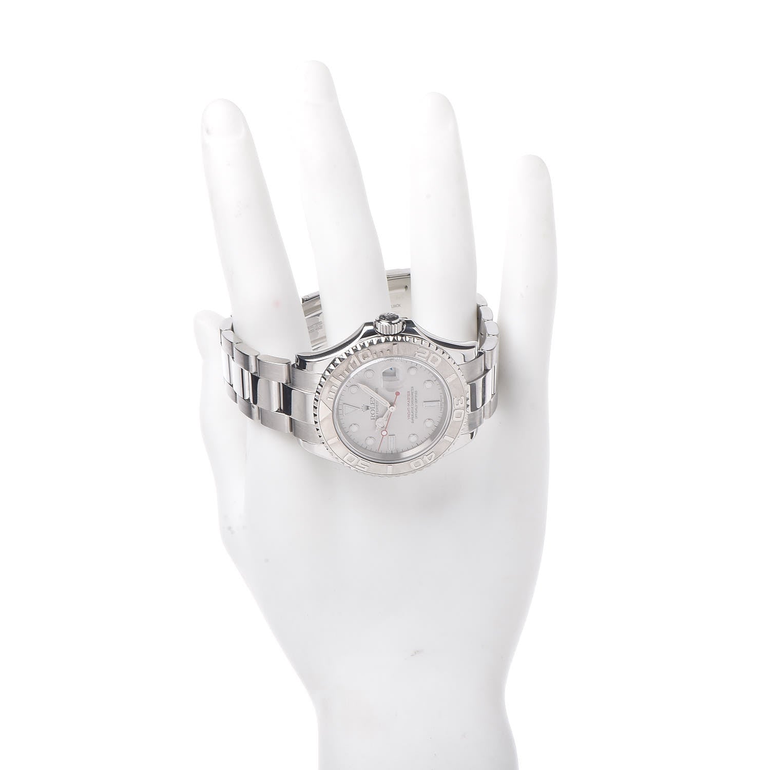 Rolex Stainless Steel Platinum 40mm Oyster Perpetual Date Yacht-Master Watch Silver 16622 2 of 7