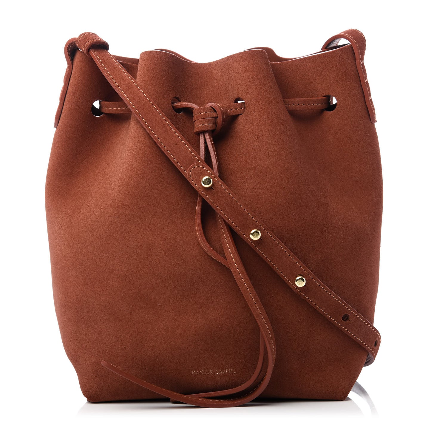 Suede Mini Bucket Bag Brick