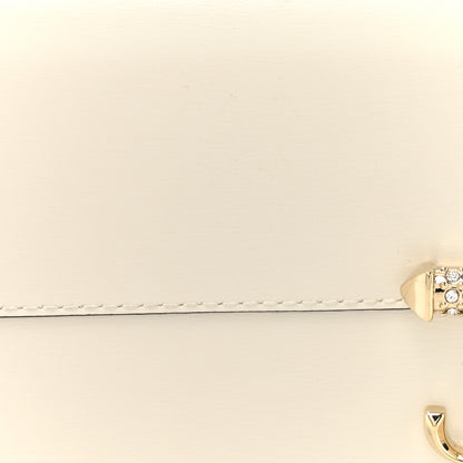 Jimmy Choo Box Calfskin Varenne Pearl Avenue Chain Clutch Latte 8 of 13