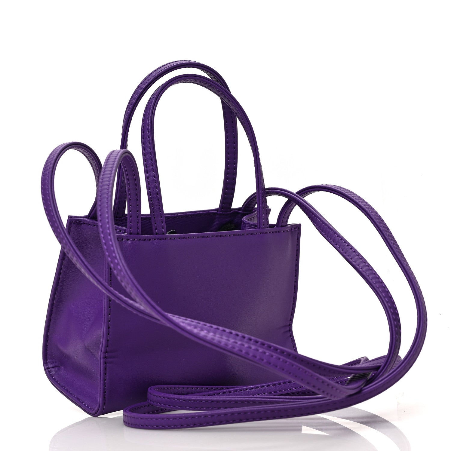 Telfar Vegan Leather Small Shopping Bag Grape 3 of 9