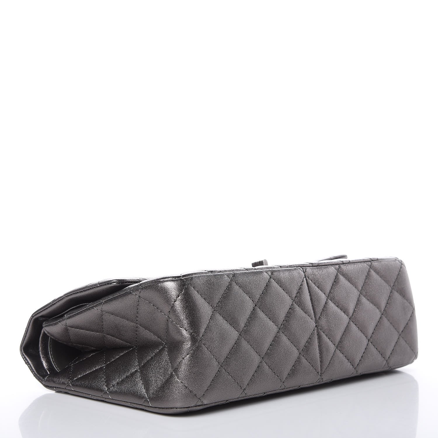 Chanel Metallic Calfskin Quilted 2.55 Reissue 226 Flap Charcoal 4 of 12