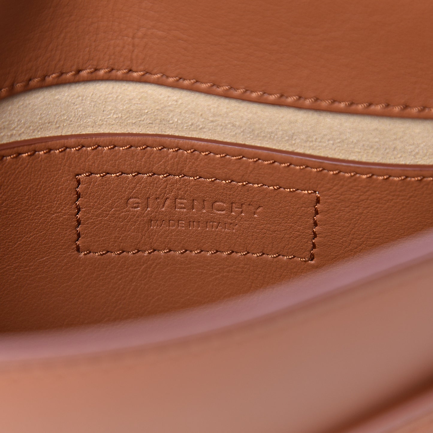 Calfskin Mini Infinity Saddle Bag Cognac