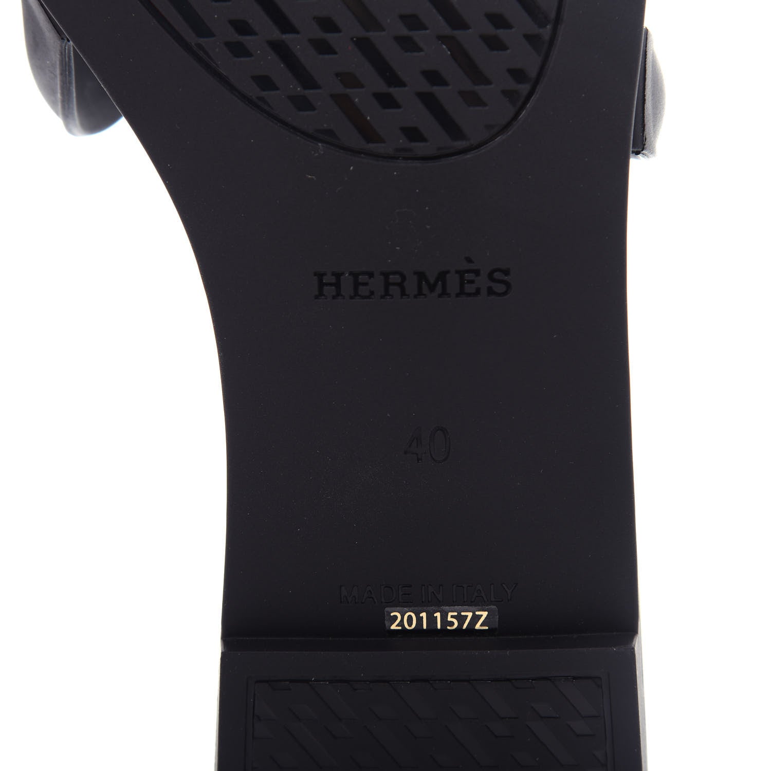 Hermes Rubber Aloha Sandals 40 Black 9 of 10