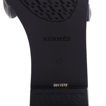 Hermes Rubber Aloha Sandals 40 Black 9 of 10