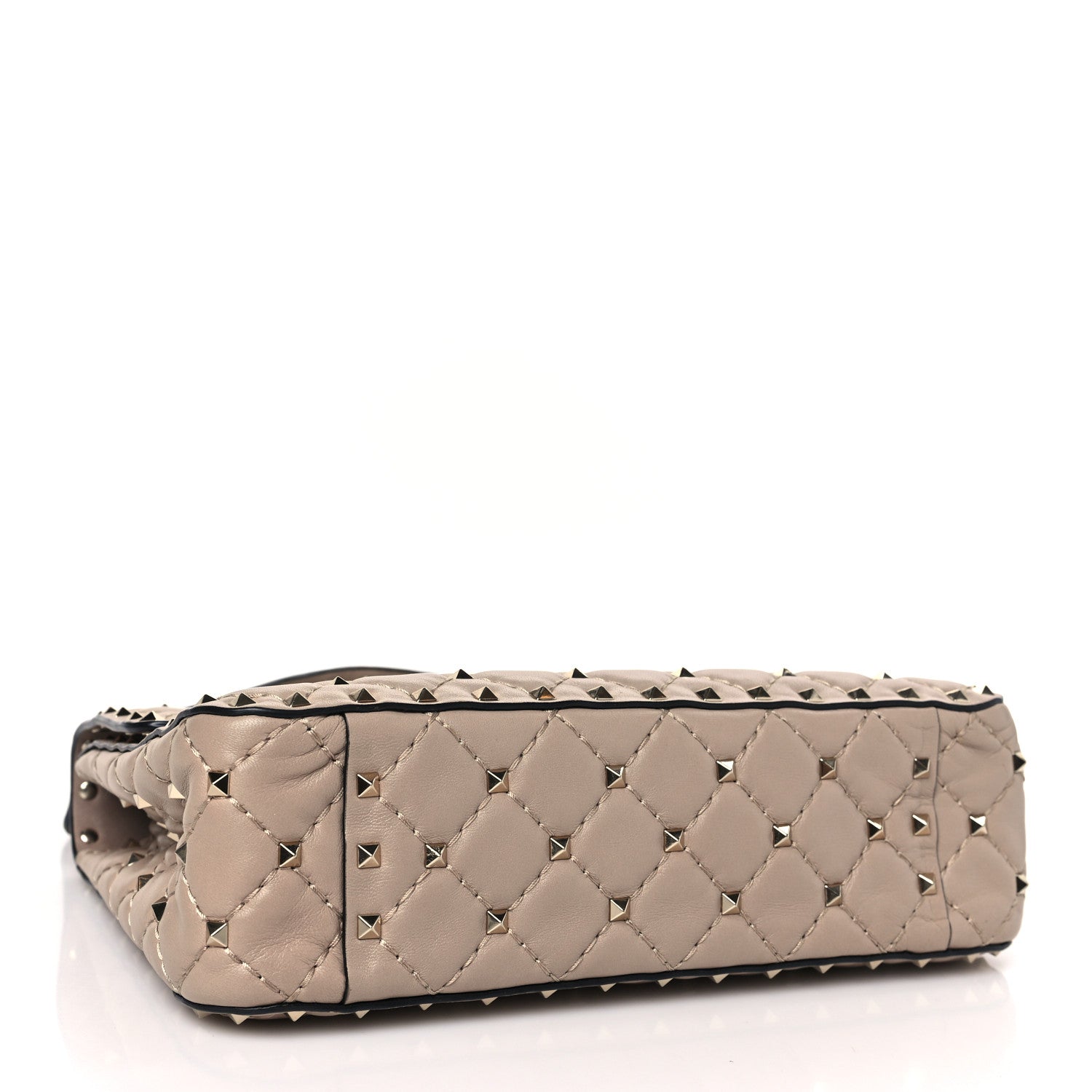 Valentino Garavani Lambskin Medium Rockstud Spike Shoulder Bag Poudre 4 of 8