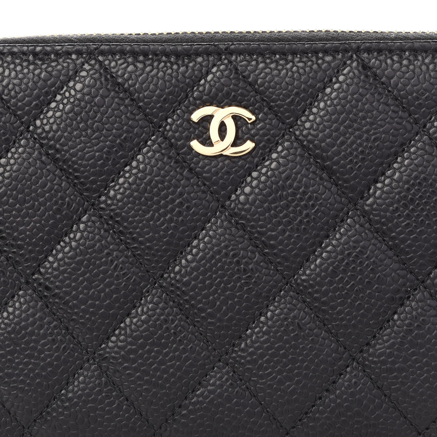 Chanel Caviar Quilted Large Gusset Zip Around Wallet Black 10 of 11