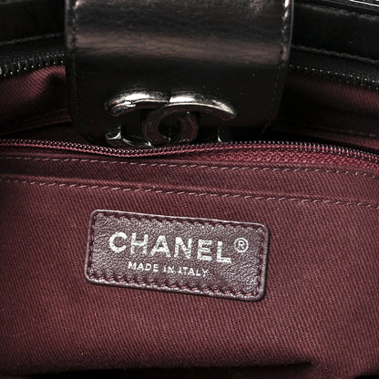 Chanel Glazed Calfskin Quilted Coco Pleats Clutch Black 6 of 8
